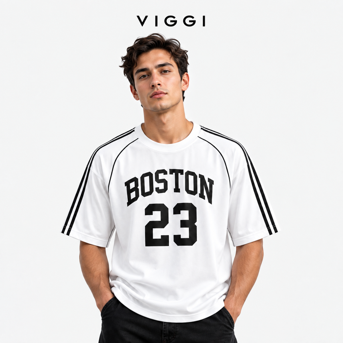 White Boston 23 Cotton T-Shirt