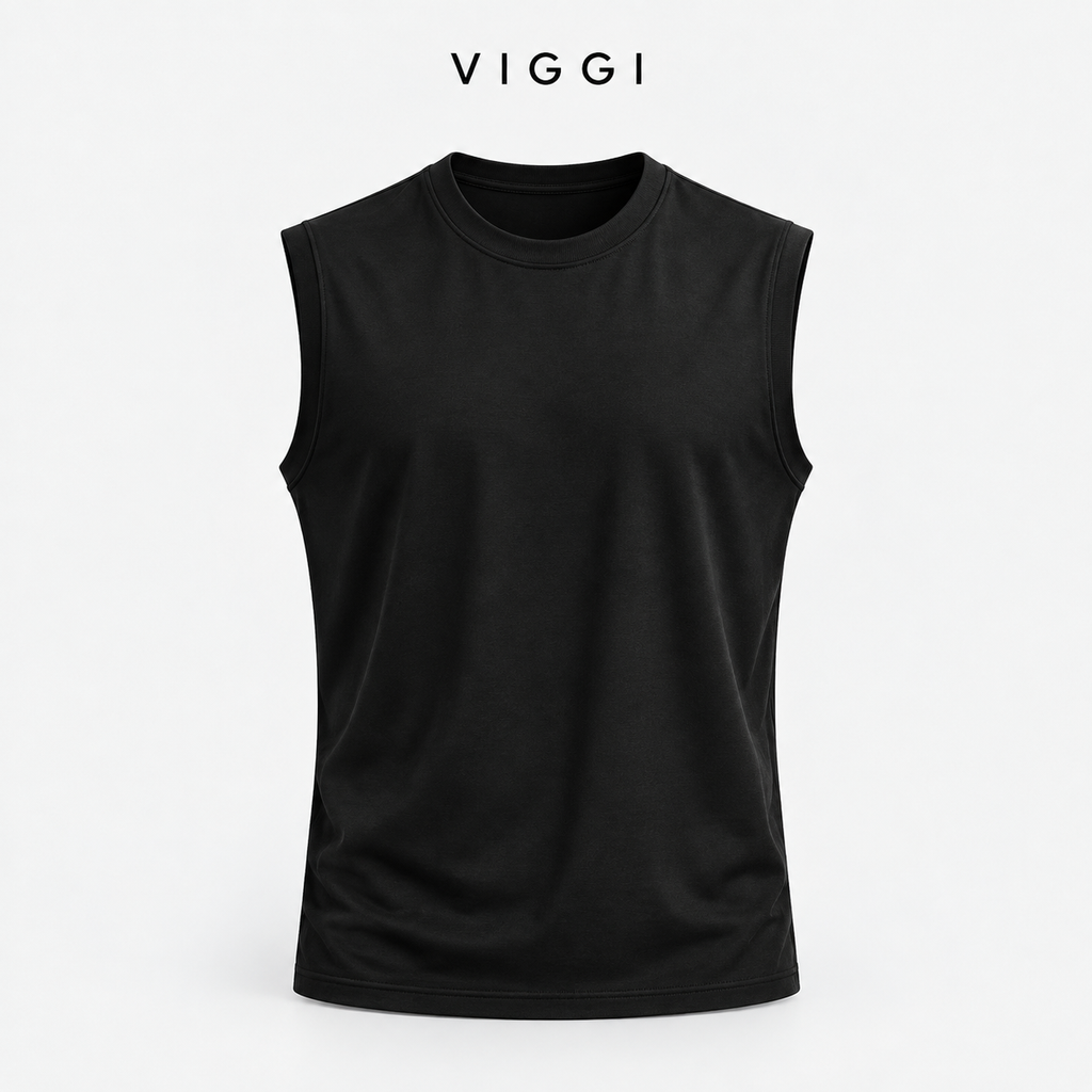 VIGGI Men's Black Sinker Vest