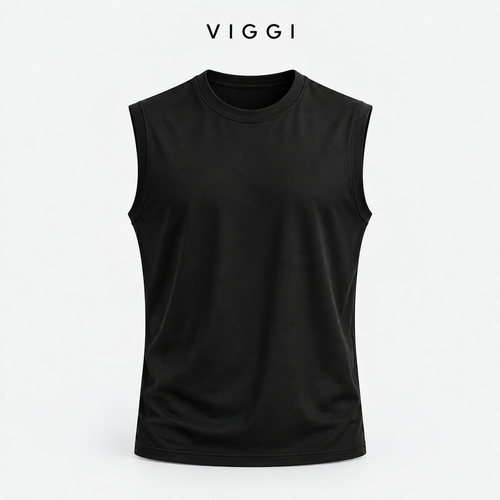 VIGGI Men's Black Sinker Vest
