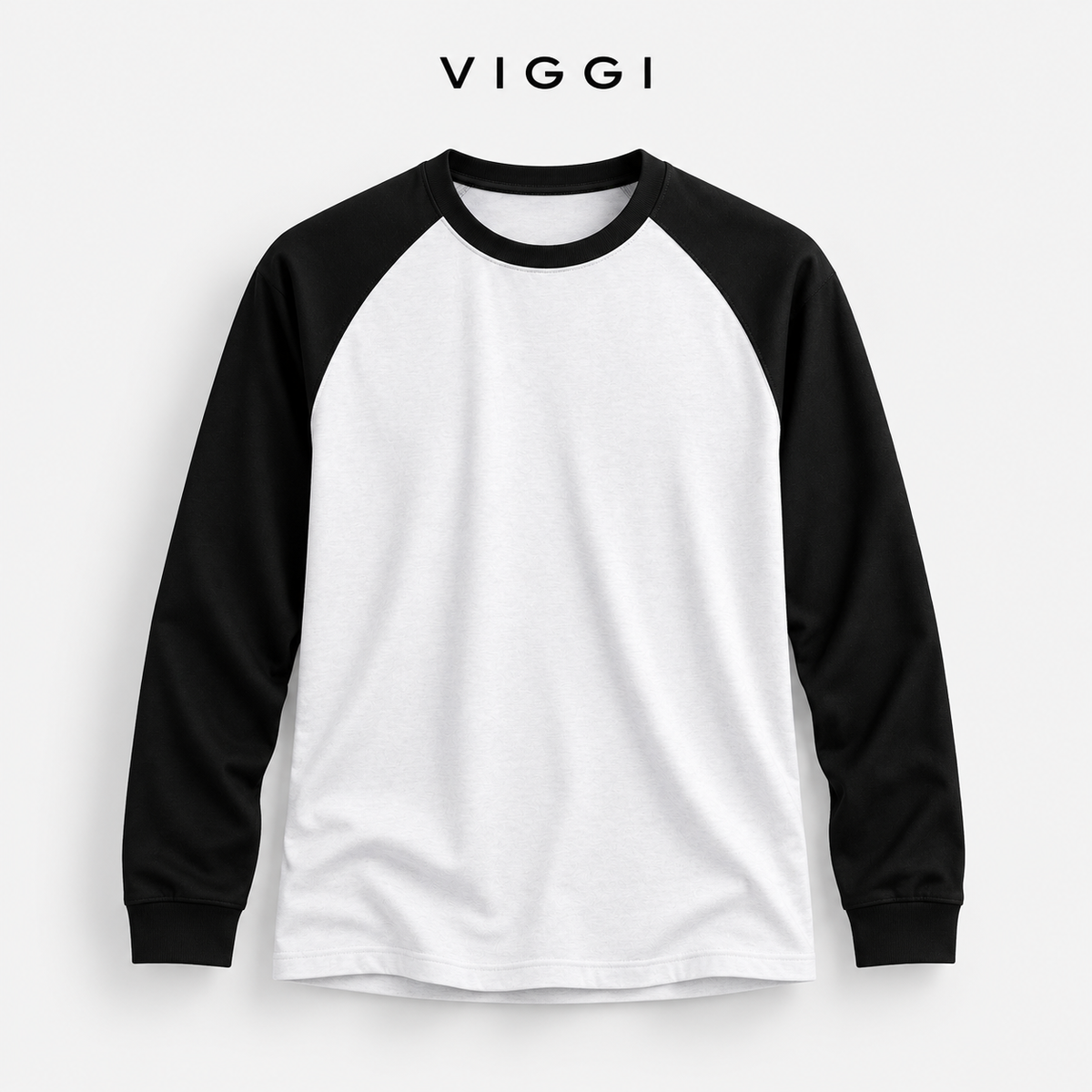VIGGI Men's Black Raglan Full Sleeve T-Shirt