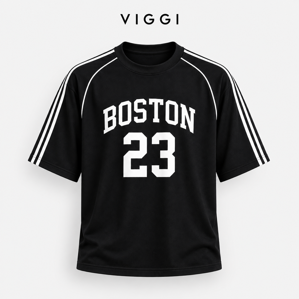 Black Boston 23 Cotton T-Shirt
