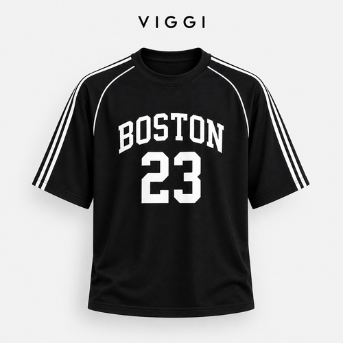 Black Boston 23 Cotton T-Shirt